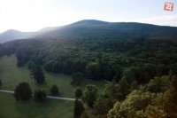 Smolenický zámok - výhľad z veže, Malé Karpaty