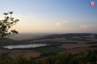 Výhľad z hradu na nádrž Buková