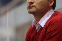 Na snímke nový tréner Banskej Bystrice Vladimír Országh počas exhibičného zápasu - spomienka na Miroslava Hlinku HC ´05 iClinic Banská Bystrica - Výber hviezd 31. júla 2015 na zimnom štadióne v Banskej Bystrici.