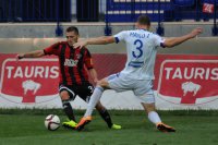 Na snímke Lukáš Greššák z Trnavy (vľavo) a Ján Maslo z Ružomberka