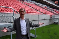Na snímke predseda predstavenstva investora City - Arena Pavol Adamec počas predstavovaní priestorov novej futbalovej arény City Arena – Štadióna Antona Malatinského