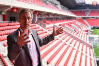 Na snímke predseda predstavenstva investora City - Arena Pavol Adamec počas predstavovaní priestorov novej futbalovej arény City Arena – Štadióna Antona Malatinského