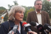 Dnšeného kontrolného dňa sa zúčastnila hlavná dopravná inžinierka Bratislavy Tatiana Kratochvílová aj starosta MČ Staré Mesto Radoslav Števčík.