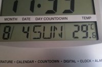 Fotografia od čitateľa Palka, ktorý v byte nameral 29.6°C.