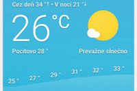 Pani Marta namerala ráno o 9-tej hodine 26°C.