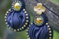 Shibori náušničky