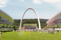 1. - 2. miesto - Víťazný návrh A z dielne Ing. arch. Pavla Mrázeka