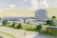 1. - 2. miesto - Víťazný návrh B. Autormi projektu sú  Ing. arch. Ján Gustiňák, Ing. Miroslav Kováčik a Ing. Pavol Ladňák