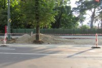 Posun zastávky MHD na nové miesto + cyklochodník.