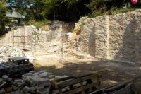 Konzervačné práce na altánku a oporného múru pokračovali v roku 2018