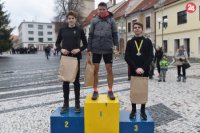 Na snímke zľava druhý v poradí Medard Féder, víťaz podujatia Lukáš Záhorec  a tretí v poradí Miroslav Šimlaščík