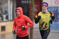 Na snímke vľavo je víťaz podujatia Lukáš Záhorec  a druhý v poradí Medard Féder