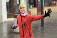 Na snímke bežkyňa počas Novoročného behu - Memoriálu Ladislava Kmeča