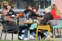 Pri Prešovskej univerzite mali otvorené terasy viaceré podniky.