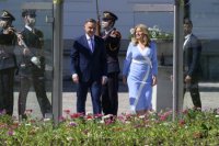 prezidentka SR Zuzana Čaputová a vľavo poľský prezident Andrzej Duda