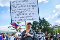 Protest na Námestí slobody v Bratislave