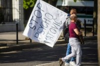 Protest na Námestí slobody v Bratislave