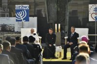 pápež František počas stretnutia so židovskou komunitou