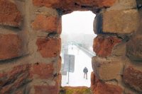 Pohľad na trnavskú lávku na Starohájskej ulici.