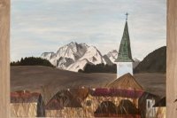 Namaľovala aj výhľad na Tatry z obce Veľký Slivník v okrese Prešov.
