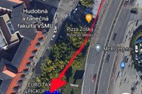 Šípka vyznačuje smer rýchlej jazdy vodiča Škody.