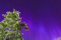 Polárna žiara v štvrti Bory v Bratislave