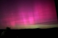 Polárna žiara v obci Obyce