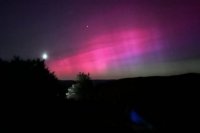 Polárna žiara v obci Obyce