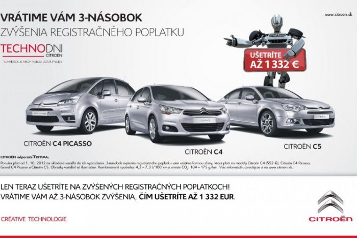 Ilustračný obrázok k článku Na registračné poplatky môžete v Citroëne zabudnúť