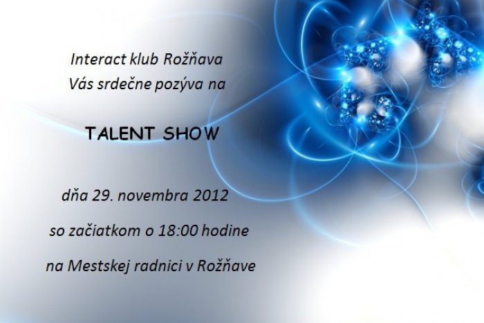 Ilustračný obrázok k článku Talent show  v Rožňave