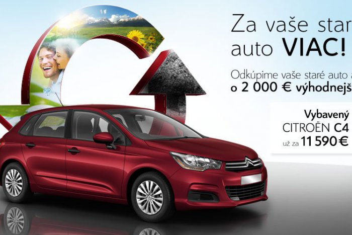 Ilustračný obrázok k článku Cenový útok Citroënu: Odkúpia od vás staré auto a na nové vám dajú zľavu až do 4000 eur!