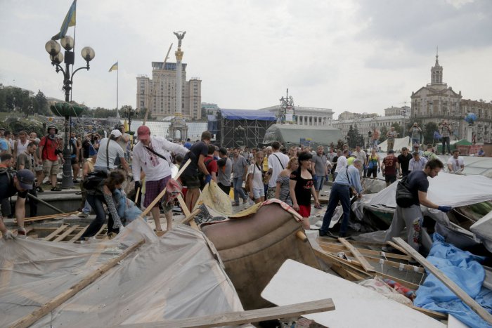 Ilustračný obrázok k článku Krvavý policajný zásah na radnici: Pozrite si výstavu Majdan 2004/2014