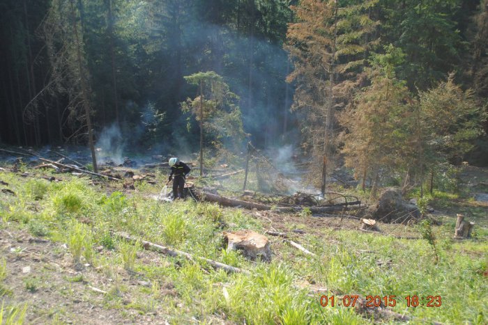Ilustračný obrázok k článku FOTO z požiaru na rúbanisku pri Žiline: Hasiči minuli kvantum vody