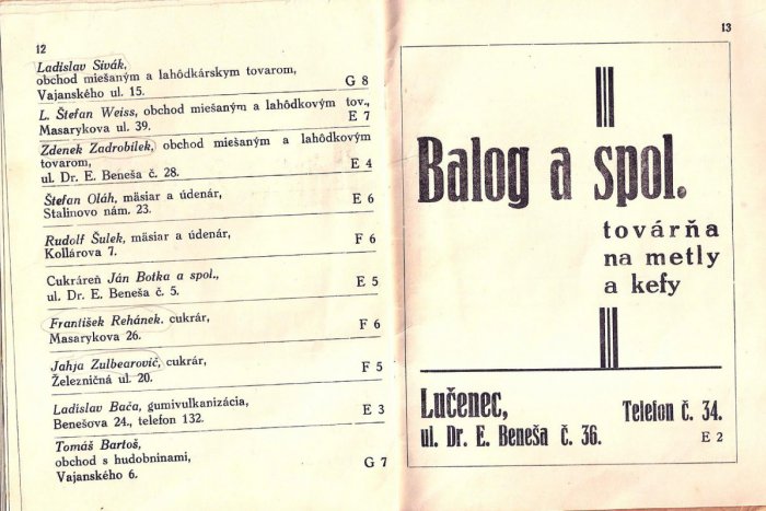 Ilustračný obrázok k článku Zlaté stránky, ale takmer bez telefónnych čísel: Prelistujte si unikátny lučenecký zoznam podnikateľov z roku 1951!