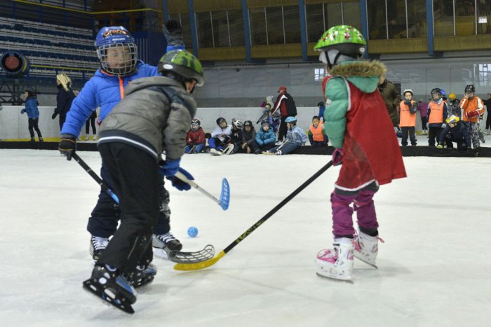 Ilustračný obrázok k článku Vážny i zábavný nábor s vĺčikom Goooly: Topoľčiansky zimák bude dejiskom podujatia Deti na hokej