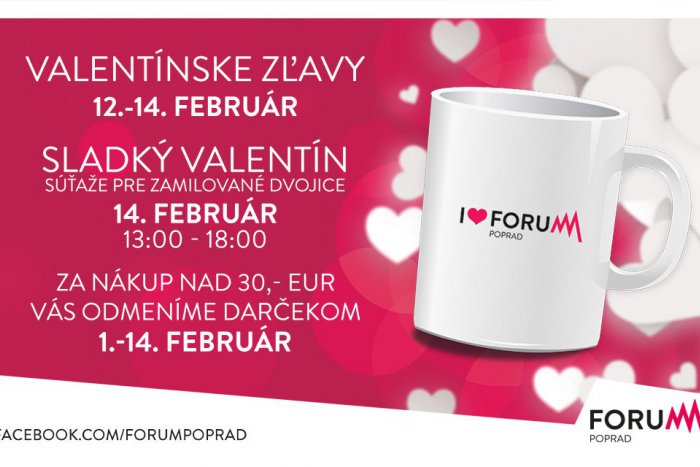 Ilustračný obrázok k článku Tip na víkend: Valentínske zľavy v OC FORUM Poprad + súťaže o parádne ceny