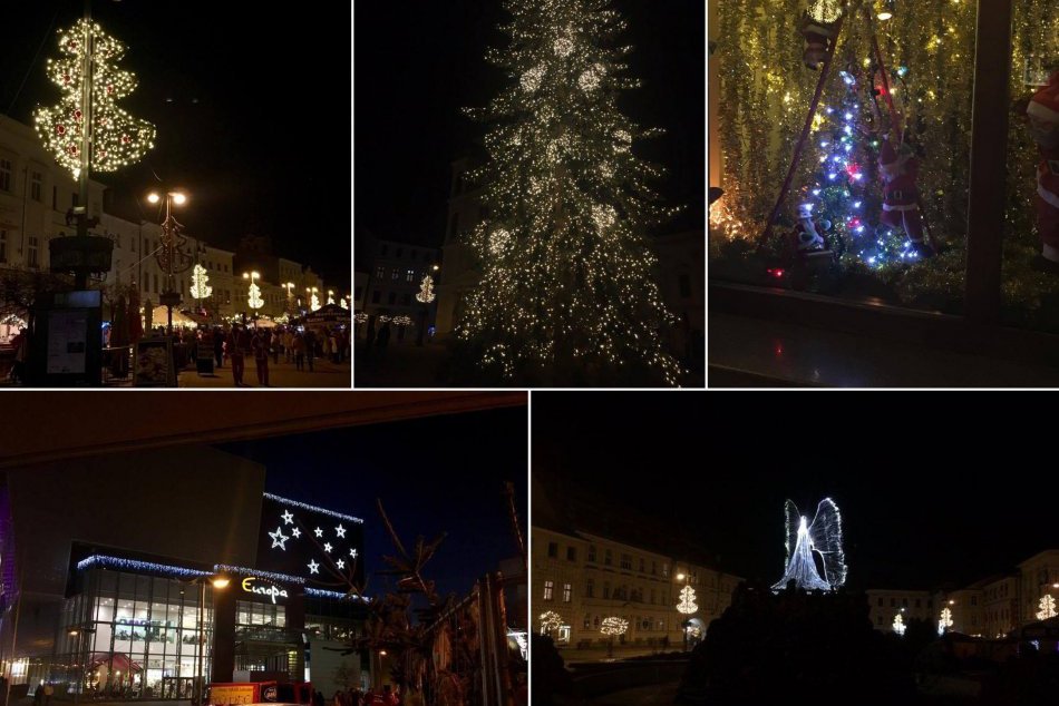 Ilustračný obrázok k článku FOTO: Úchvatná vianočná atmosféra Bystrice. Nádhera v uliciach nočného mesta