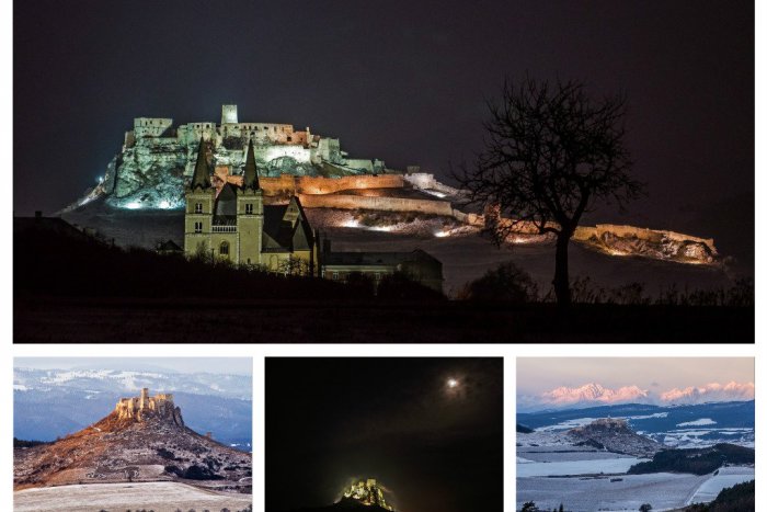 Ilustračný obrázok k článku Dominanta Spiša v zimnom šate: Dávid nafotil krásne zábery Spišského hradu