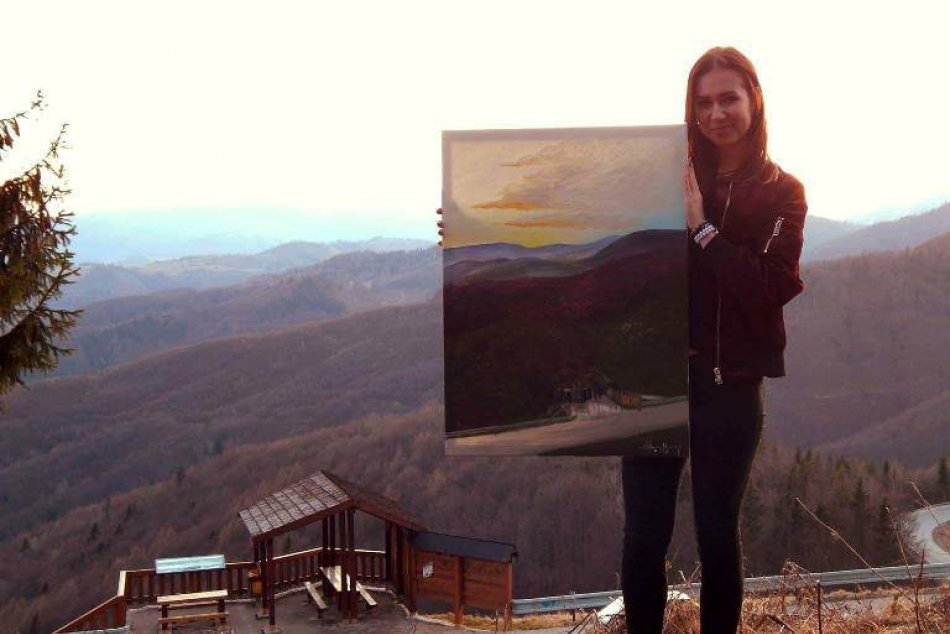 Ilustračný obrázok k článku Keď ju to chytí, maľuje aj dva dni vkuse: Mladučká Inga (19) z Dobšinej a jej krajinky