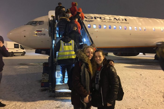 Dievčatá si užili šampionát, ale aj výlet do ruskej metropoly Soči. Na fotke Natália a Dom
