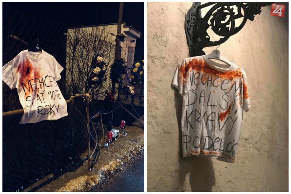 Ilustračný obrázok k článku Foto: Na viacerých uliciach v Bratislave sa objavili "krvavé" tričká