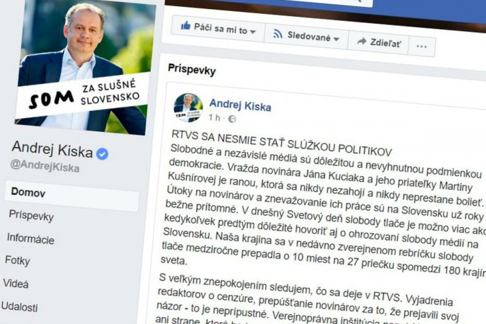 Ilustračný obrázok k článku Prezident Kiska na Facebooku: S veľkým znepokojením sledujem, čo sa deje v RTVS