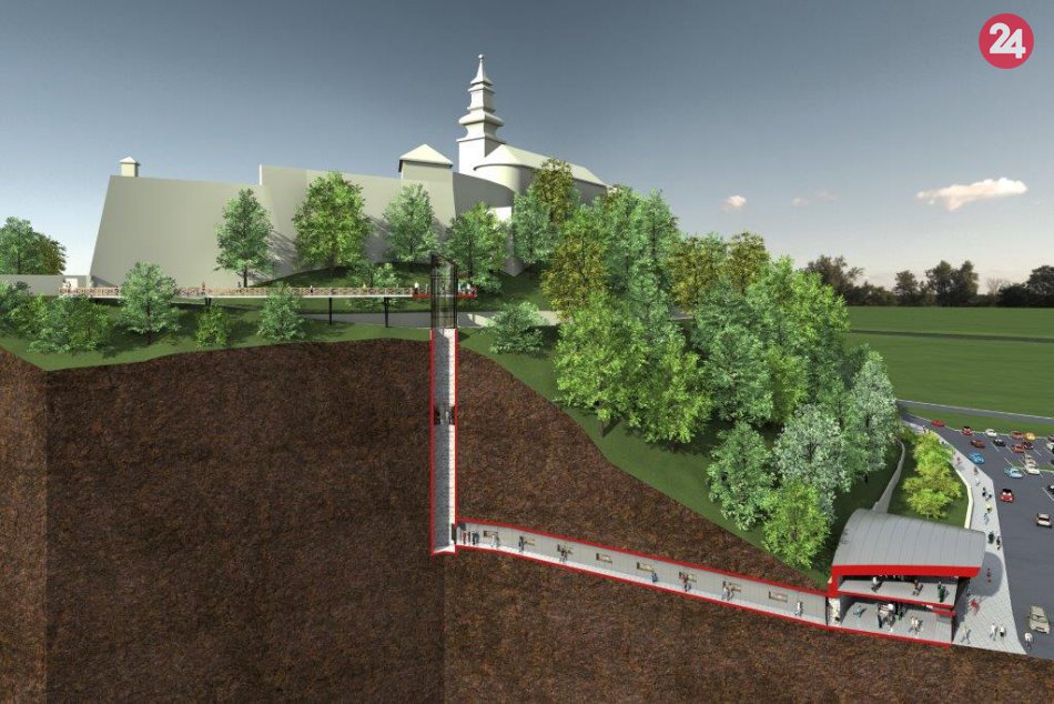 Ilustračný obrázok k článku VIZUALIZÁCIE: K Nitrianskemu hradu by mohol viesť podzemný tunel s výťahom