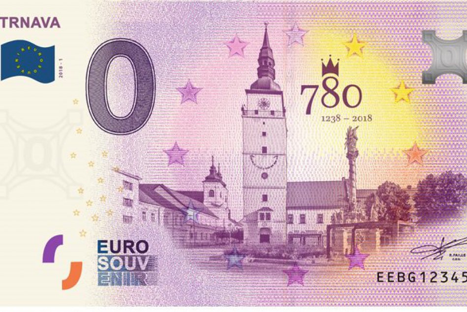 Ilustračný obrázok k článku Trnava má novú bankovku: Vyniká na nej mestská veža, FOTO