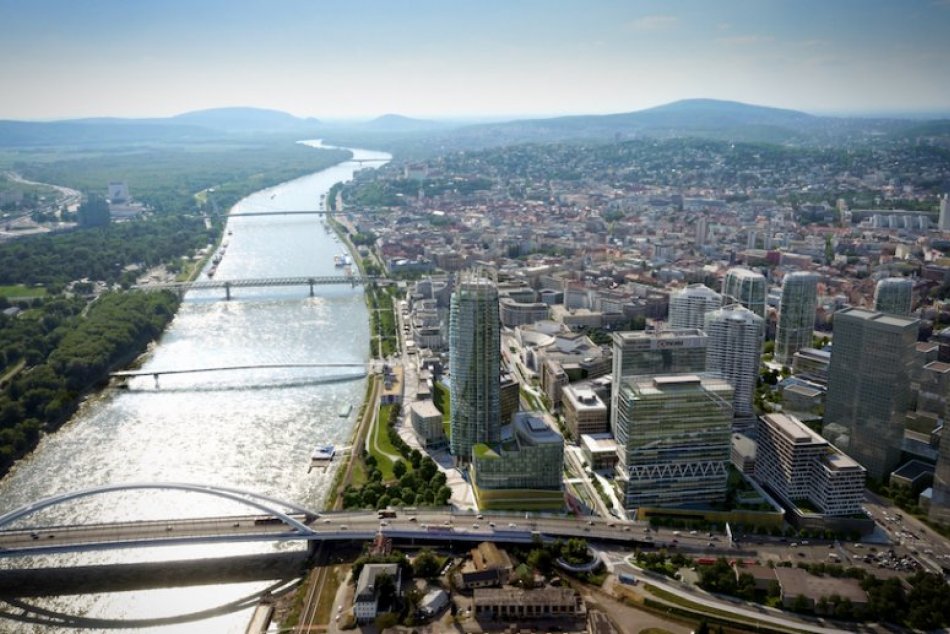 Ilustračný obrázok k článku V Bratislave vyrastie prvý mrakodrap, Eurovea II má právoplatné stavebné povolenie