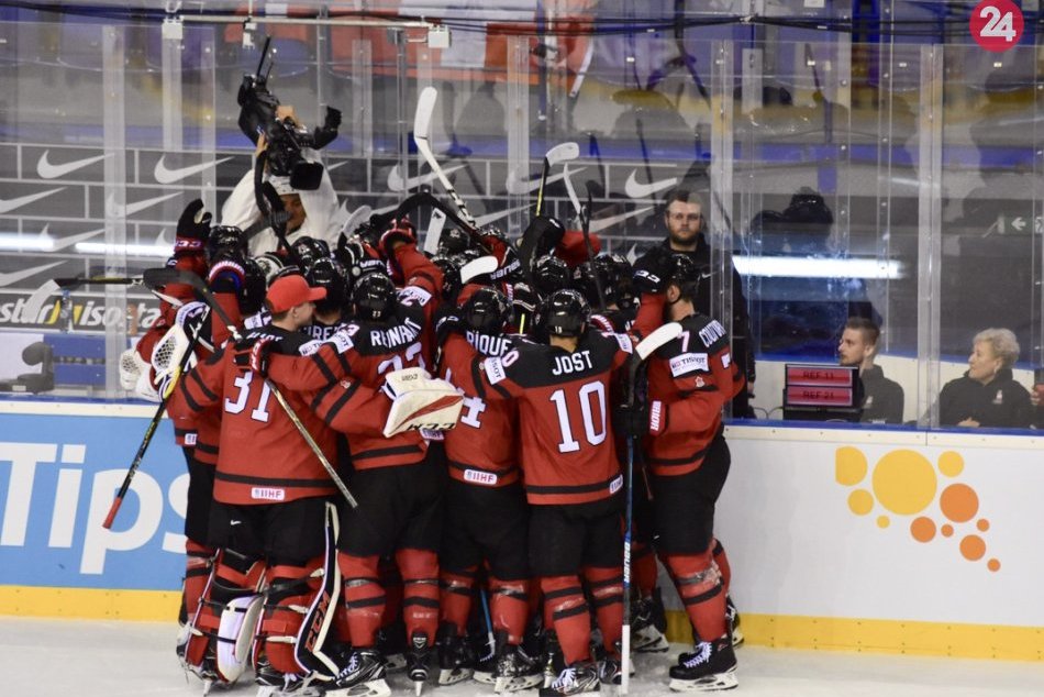 Ilustračný obrázok k článku FOTO: Kanada vyrovnala 0,4 sekundy pred koncom! Poráža Švajčiarsko a postupuje do semifinále