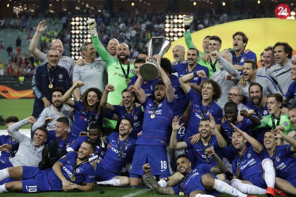 Ilustračný obrázok k článku Chelsea oslavuje: Vo finále Európskej ligy porazila Arsenal
