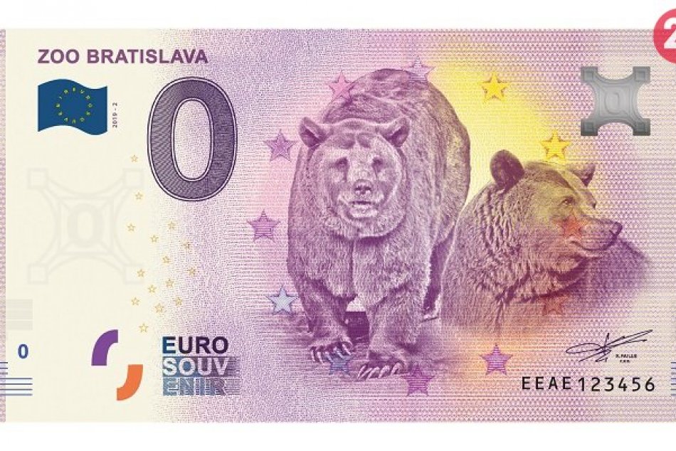 Ilustračný obrázok k článku Kúpou 0 Euro Souvenir bankovky ZOO Bratislava prispejete medveďovi Felixovi na nový výbeh