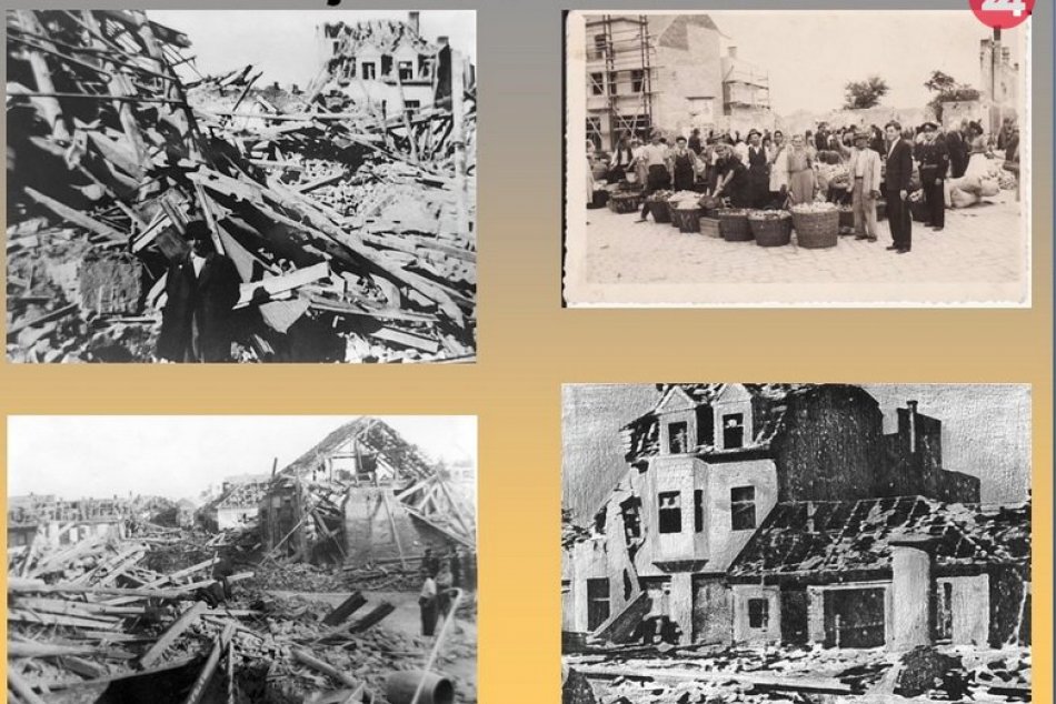 Ilustračný obrázok k článku Nové Zámky po vojnovom bombardovaní: Pozrite, ako vyzeralo spustošené mesto, FOTO