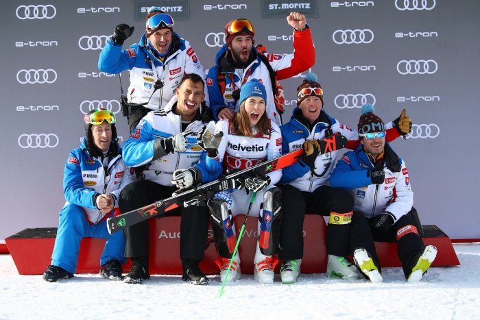 Ilustračný obrázok k článku Reakcia Petry Vlhovej po víťazstve v paralelnom slalome v St. Moritzi, FOTO
